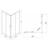 Obrazek Kabina prysznicowa kwadratowa Mika 90x90x190 chrom