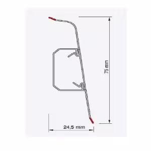 Obrazek Listwa przypodłogowa PCV SG75 – 70 Dąb Burbon Ciemny