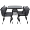 Obrazek Komplet mebli ogrodowych Korfu szary 2+1