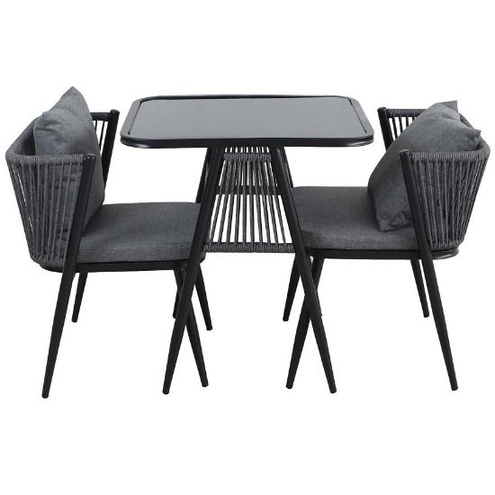 Obrazek Komplet mebli ogrodowych Korfu szary 2+1