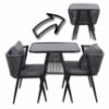 Obrazek Komplet mebli ogrodowych Korfu szary 2+1