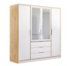 Obrazek Szafa z lustrem Lati D4 dąb wotan/biały