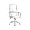 Obrazek Krzesło obrotowe Mizar 2501 white/chrome