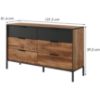 Obrazek Komoda MILTON 138 6S kasztan/antracyt