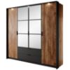 Obrazek Szafa MILTON 4D2S lustro kasztan/antracyt