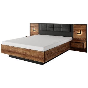 Obrazek Łóżko MILTON Kasztan/antracyt