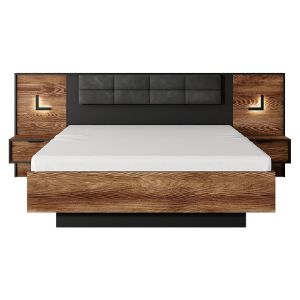 Obrazek Łóżko MILTON Kasztan/antracyt