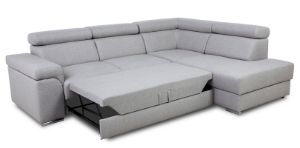 Obrazek Narożnik z funkcją spania Wersal beżowy popiel lewy