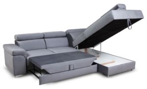 Obrazek Narożnik z funkcją spania Wersal popielaty lewy