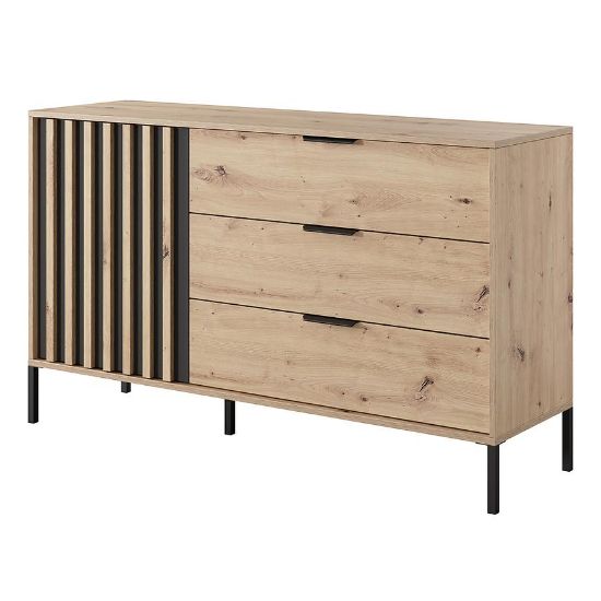 Obrazek Komoda TALLY 138 D3S dąb artisan/antracyt