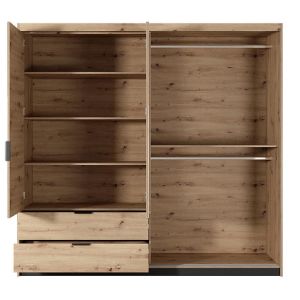 Obrazek Szafa TALLY 4D2S lustro dąb artisan/antracyt