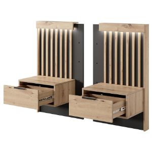 Obrazek Stoliki nocne TALLY 2sztuki dąb artisan/antracyt