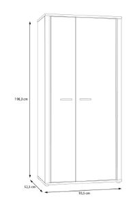 Obrazek Szafa dwudrzwiowa Savios DDLS822