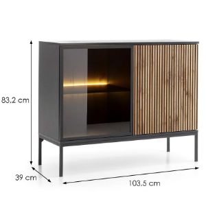 Obrazek Komoda Sento K104 czarny/dąb wotan