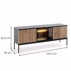 Obrazek Szafka RTV Sento 154 czarny/dąb wotan