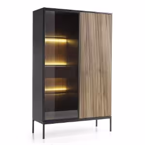 Obrazek Witryna Sento WTSZ104 czarny/dąb wotan