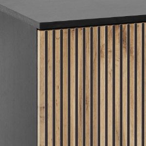 Obrazek Witryna Sento WT104 czarny/dąb wotan