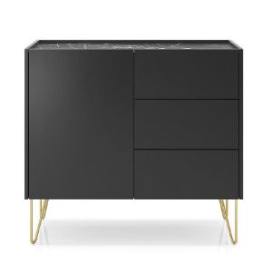 Obrazek Komoda Harmony KSZ97 czarny grafit/marmur black