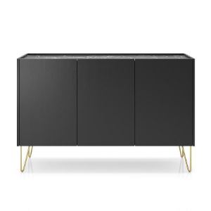 Obrazek Komoda Harmony K144 czarny grafit/marmur black