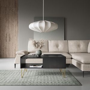 Obrazek Ława Harmony L97 czarny grafit/marmur black