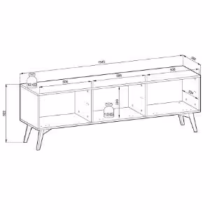 Obrazek Szafka RTV Forest 158 eukaliptus/jodełka scandi