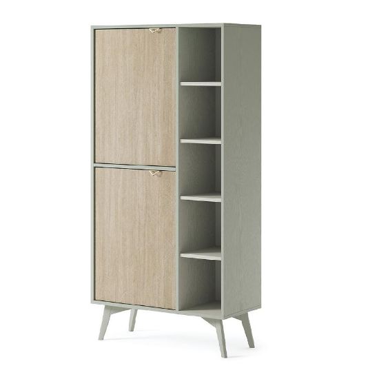 Obrazek Regał Forest RG80 eukaliptus/jodełka scandi