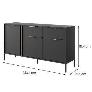 Obrazek Komoda LARS 153 3D2S Antracyt