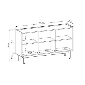 Obrazek Komoda Boho K144/83 rivera/marmur bianco