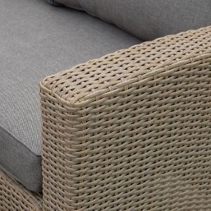 Obrazek Narożnik technorattanowy Stockholm Natural z wysokim stołem polywood