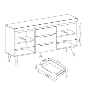 Obrazek Komoda NORDI NKSZ160 biały