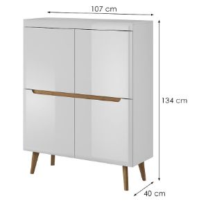 Obrazek Witryna NORDI NK107 biały