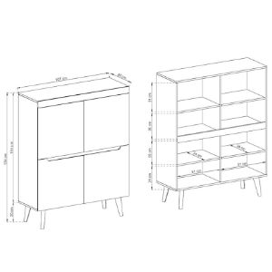 Obrazek Witryna NORDI NK107 biały