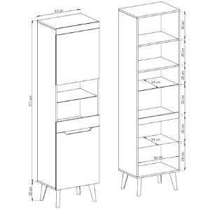 Obrazek Witryna NORDI NWT53 biała