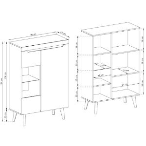 Obrazek Witryna NORDI NWT90 biały