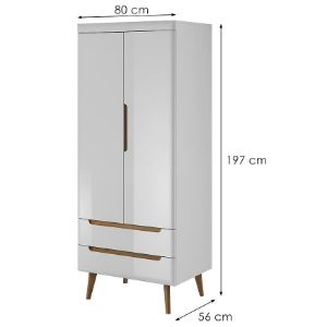 Obrazek Szafa Nordi NSZ80 biały