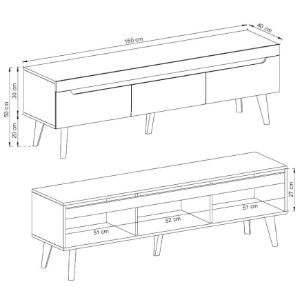 Obrazek Szafka RTV NORDI 160 biały