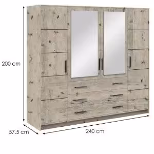 Obrazek Szafa Bali 240 wellington / lustro