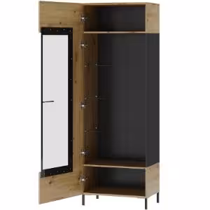 Obrazek Witryna 1D L/P Lucas 10 Dąb Artisan/Czarny Mat