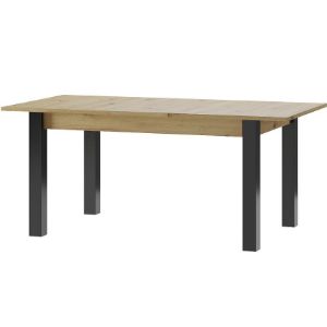 Obrazek Stół rozkładany Lucas 40 140/210x90cm Artisan/Czarny Mat