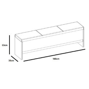 Obrazek Ławka 65 Livorno dąb wotan/biały