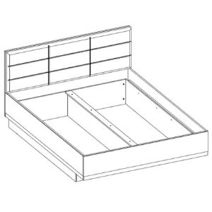 Obrazek Łóżko 66 Livorno 160 dąb wotan/szary bazaltowy