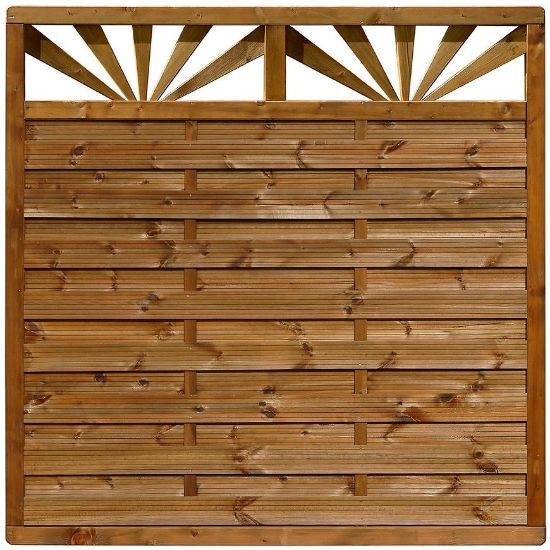 Obrazek Płot Sunset 179x179 cm z ornamentem