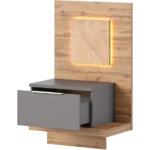 Obrazek Szafka nocna L 68 Livorno dąb wotan/szary bazaltowy