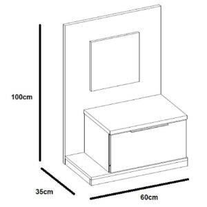 Obrazek Szafka nocna P 69 Livorno dąb wotan/szary bazaltowy