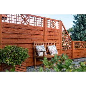 Obrazek Płot Wolin z ornamentem 90x180/90 cm