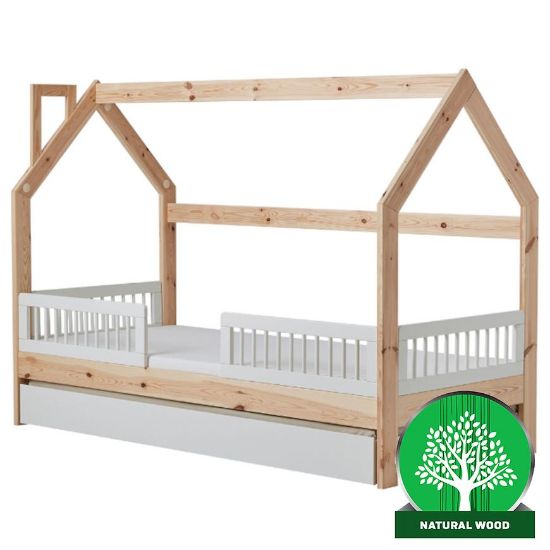 Obrazek Łóżko DOMEK 200X90 sosna