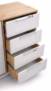 Obrazek Komoda Lati 2D4S dąb wotan/biały