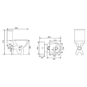 Obrazek Kompakt bezkołnierzowy Arizona z deską wolnoopadającą
