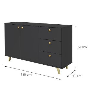 Obrazek Komoda Siena czarny