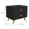 Obrazek Stolik nocny Siena czarny